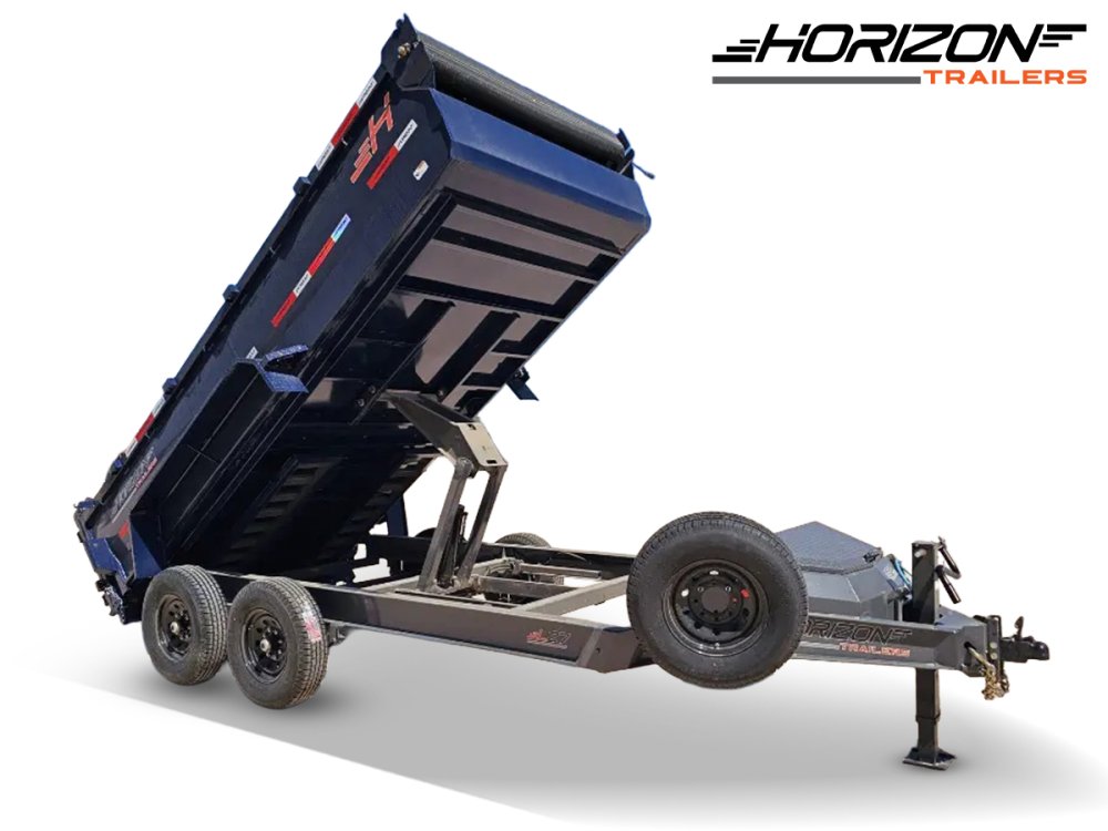 14' Horizon LZ7 Bumper Pull Dump Trailer 30" Side Walls - (2) 7K Axles