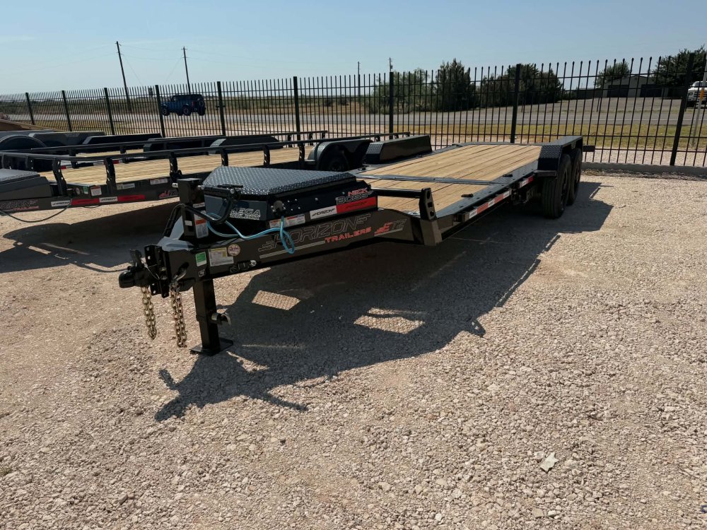22' Horizon ETZ Bumper Pull Equipment Tilt Trailer - (2) 8K Axles
