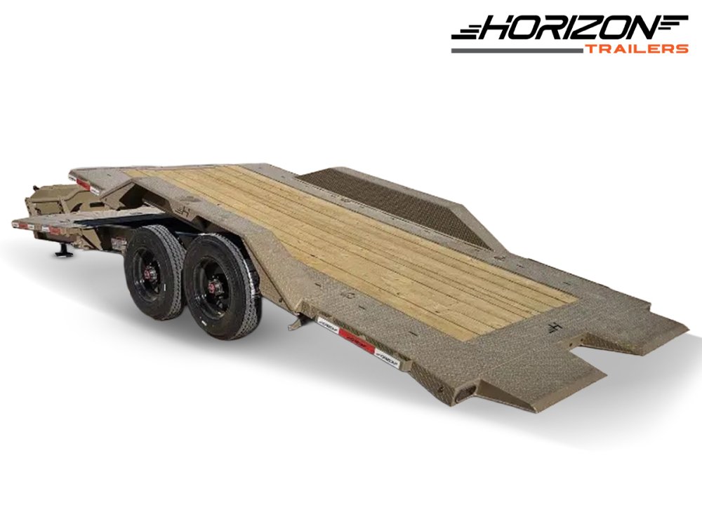 22' Horizon HET Bumper Pull Equipment Tilt Trailer Drive Over Fenders - (2) 10K Axles