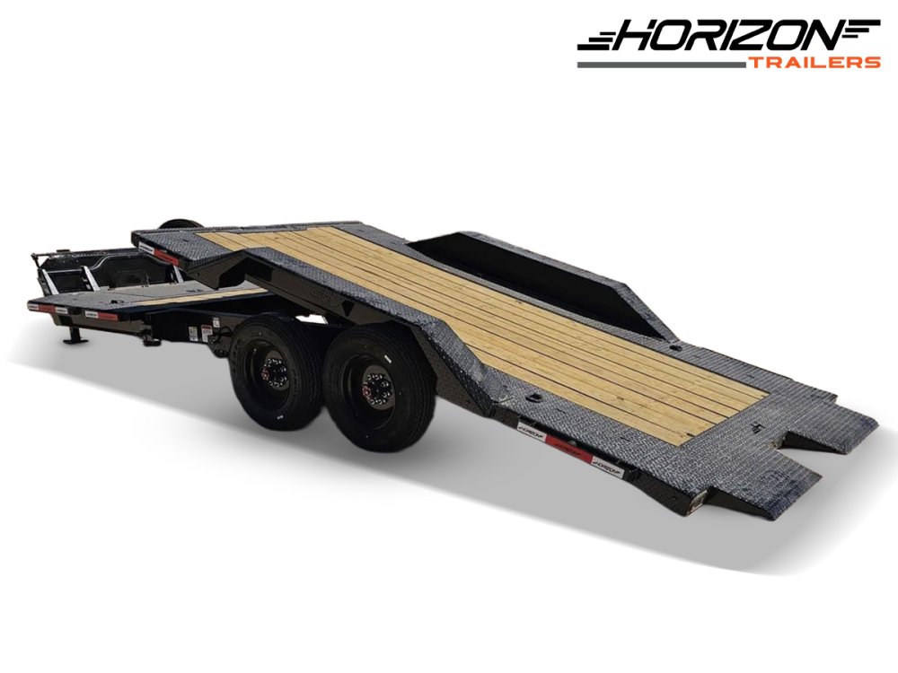 22' Horizon HEH Bumper Pull Equipment Trailer Mega Ramps - (2) 10K Axles