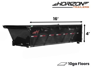 16' Horizon HCZ Concrete Roll Off Bin 2' Walls + Tarp