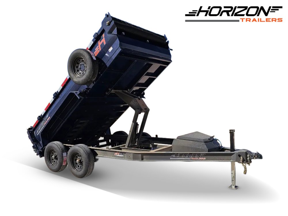 12' Horizon HZ6 Bumper Pull Dump Trailer 24" Side Walls - (2) 5.2K Axles
