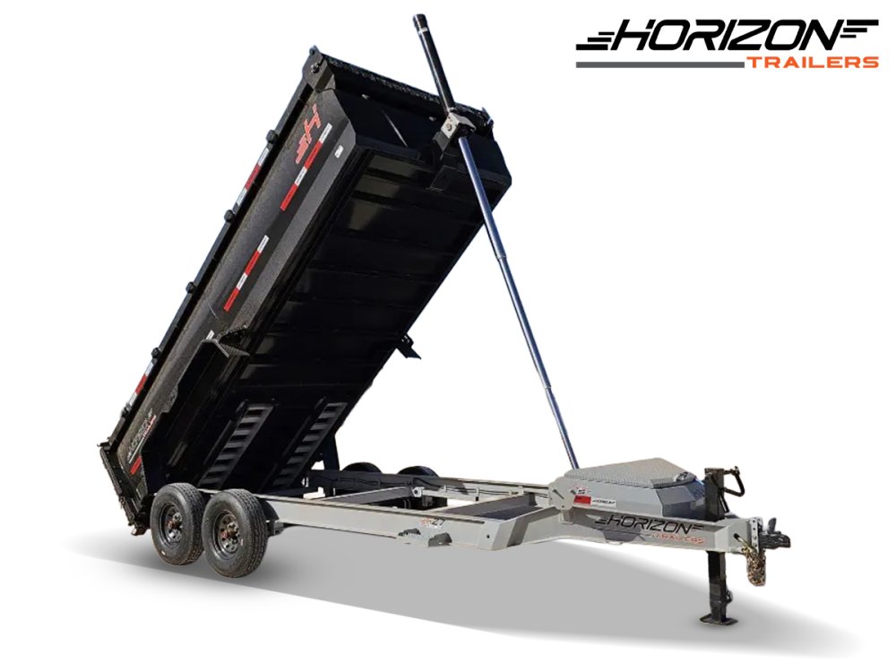 16' Horizon HZ7 Bumper Pull Dump Trailer 36" Side Walls - (2) 8K Axles