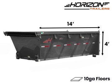 14' Horizon EDZ Roll Off Bin 4' Wall + Tarp