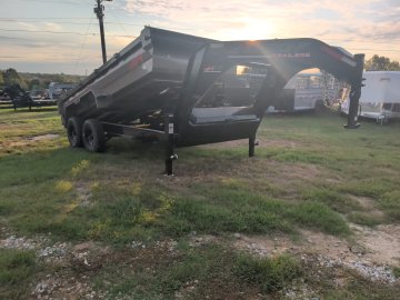 14' X 7' X 2' Side Walls Horizon HZ7 Gooseneck Dump Trailer