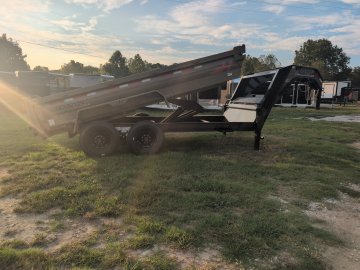 14' X 7' X 2' Side Walls Horizon HZ7 Gooseneck Dump Trailer