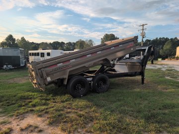 14' X 7' X 2' Side Walls Horizon HZ7 Gooseneck Dump Trailer