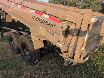 14' X 7' X 2' Side Walls Horizon HZ7 Gooseneck Dump Trailer