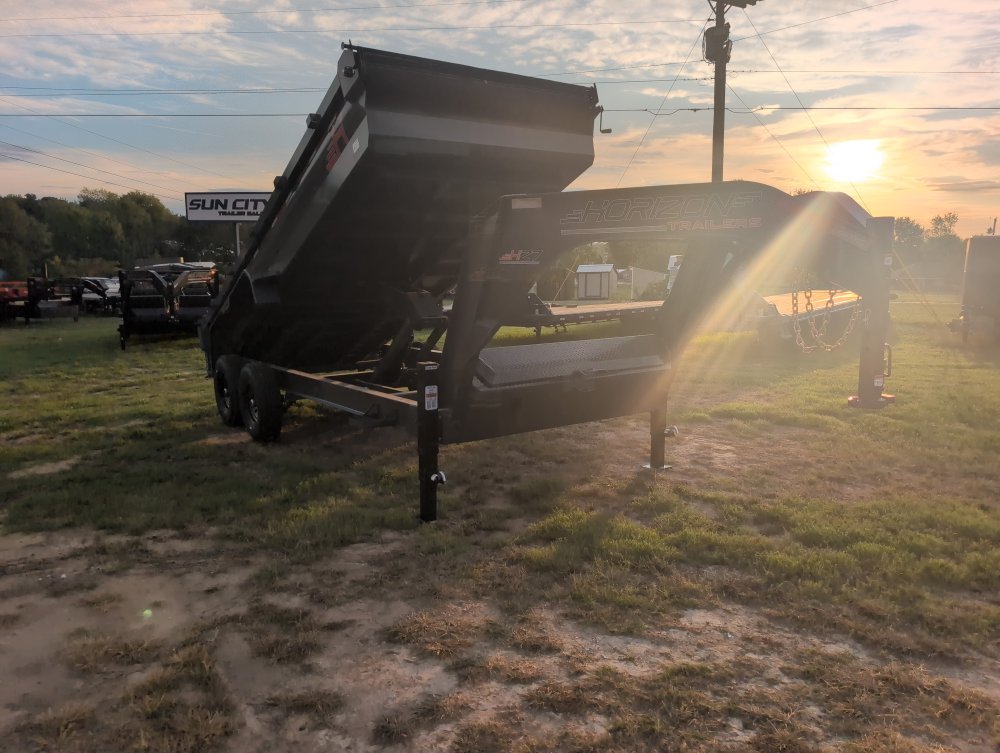 16'x83"x2' Hroizon HZ7 Gooseneck Dump Trailer