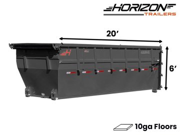 20' Horizon HDZ Roll Off Bin 6' Wall + Tarp