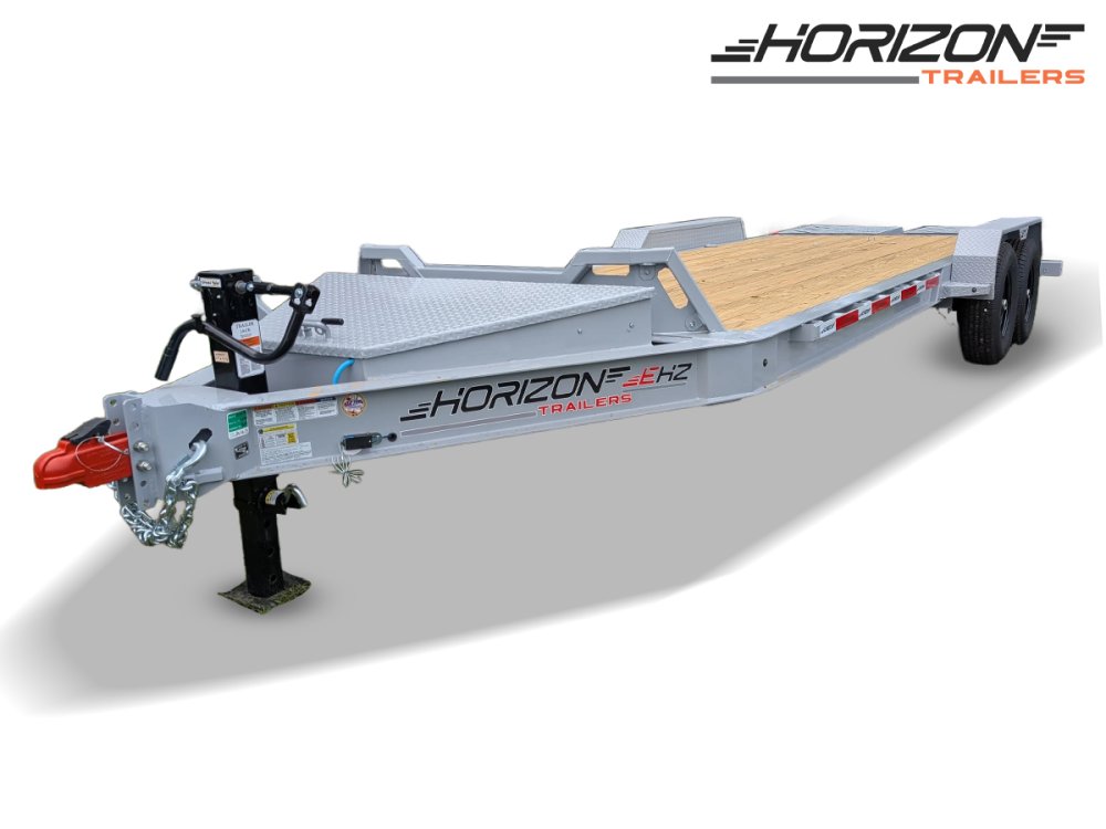 20' Horizon EHZ Bumper Pull Equipment Trailer Mega Ramps - (2) 7K Axles