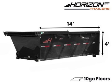 14' Horizon EDZ Roll Off Bin 4' Wall + Tarp
