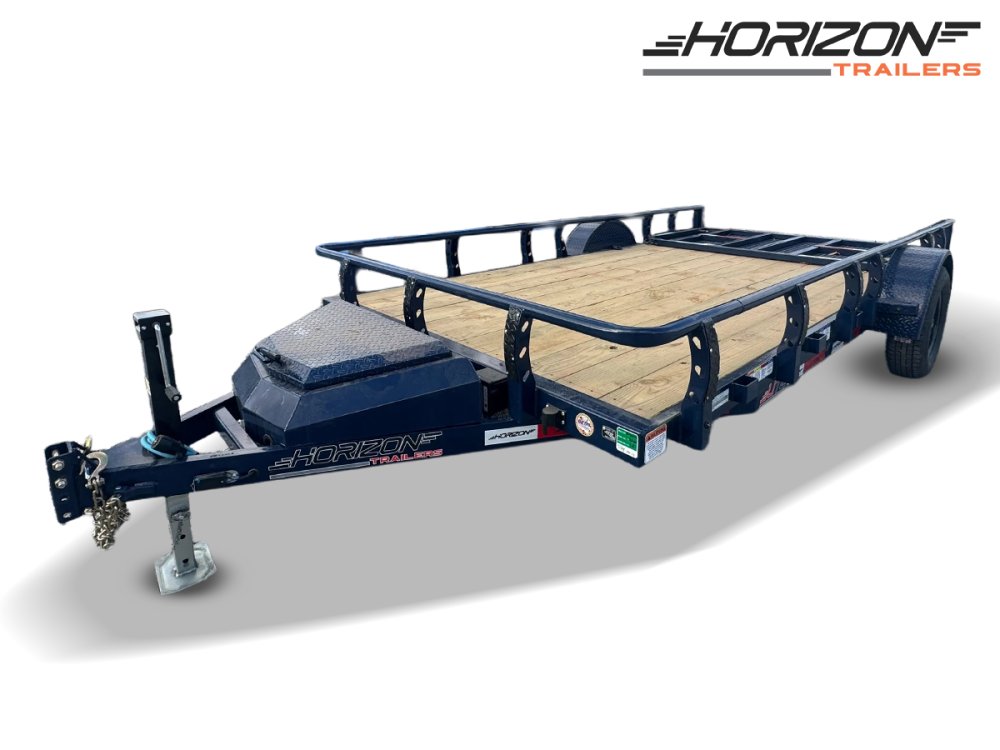 14' Horizon UTZ Bumper Pull Utility Trailer - (1) 3.5K Axles