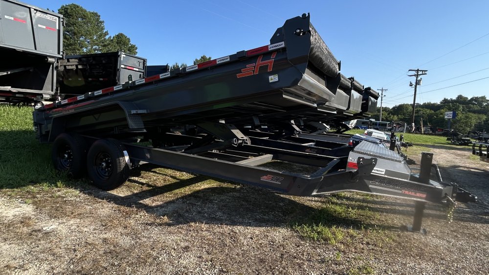 16' Horizon EZ7 Bumper Pull Dump Trailer 19" Sides - (2) 7K Axles
