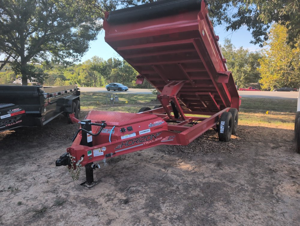 14' Horizon EZ7 Bumper Pull Dump Trailer 19" Sides - (2) 7K Axles