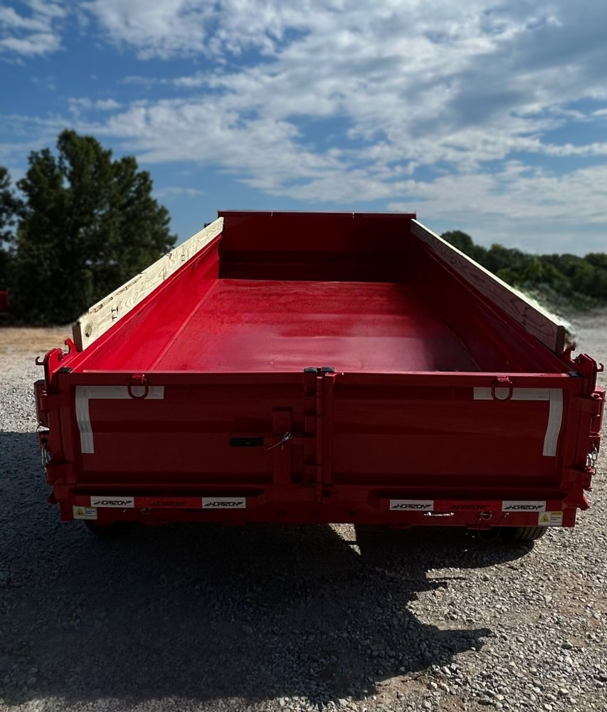 16' Horizon EZ7 Bumper Pull Dump Trailer 19" Sides - (2) 7K Axles