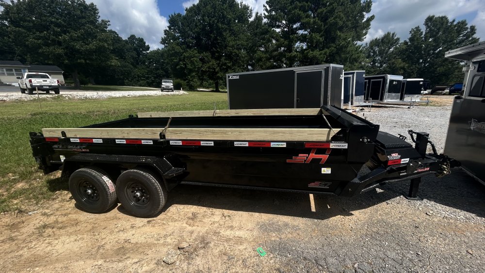 16' Horizon EZ7 Bumper Pull Dump Trailer 19" Sides - (2) 7K Axles