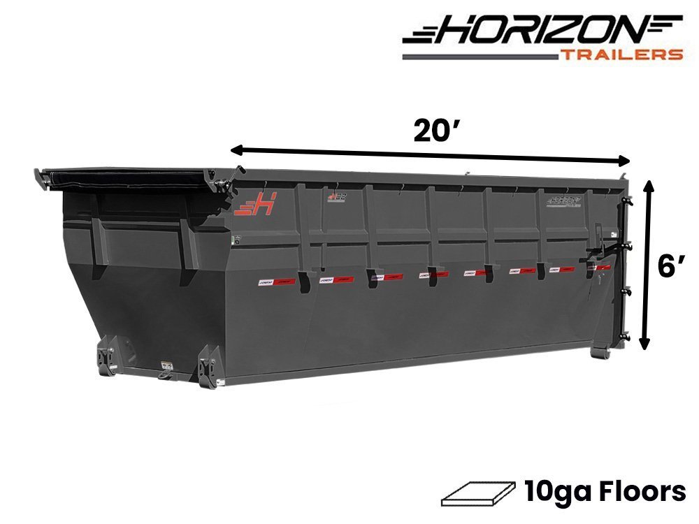 20' Horizon HDZ Roll Off Bin 6' Wall + Tarp