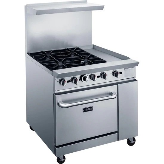 Appliances: 4 Burner / 12" Griddle Combo