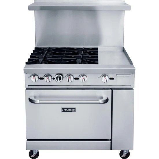 Appliances: 4 Burner / 12" Griddle Combo