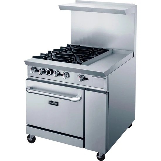 Appliances: 4 Burner / 12" Griddle Combo