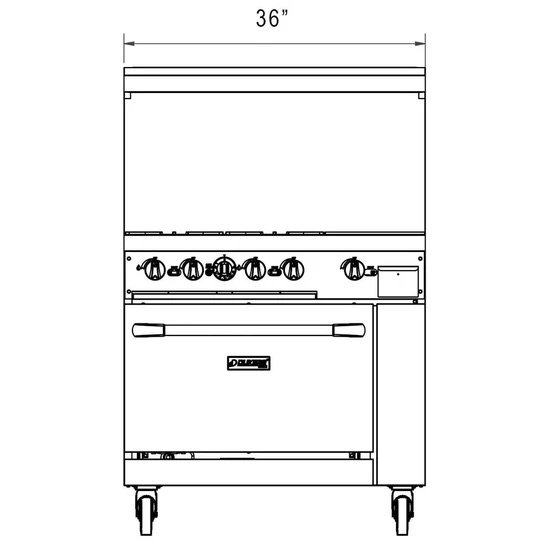 Appliances: 4 Burner / 12" Griddle Combo