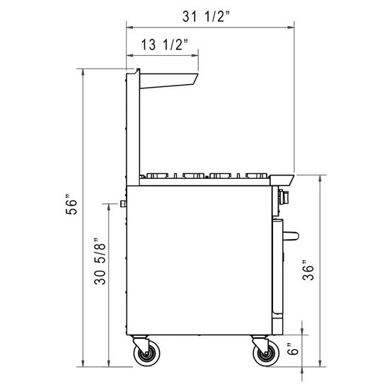 Appliances: 6 Burner Combo