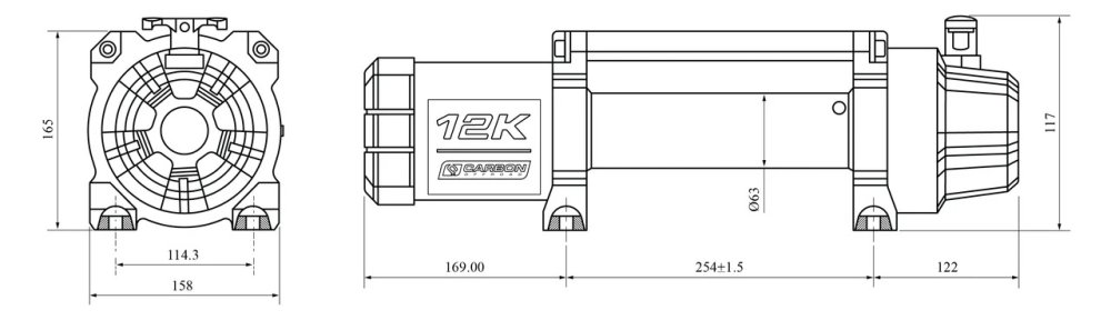 Winch: 12000lb Winch V3 with MegaPro Hook