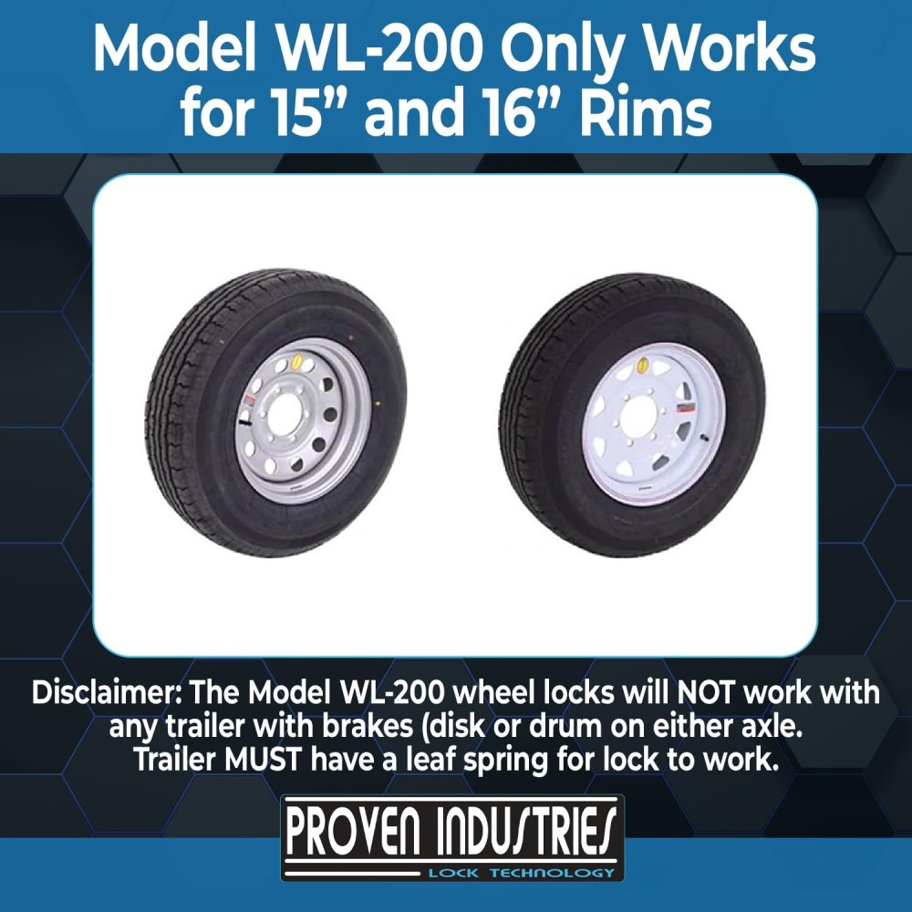 Proven Locks Model WL-200 J-Style Wheel Lock