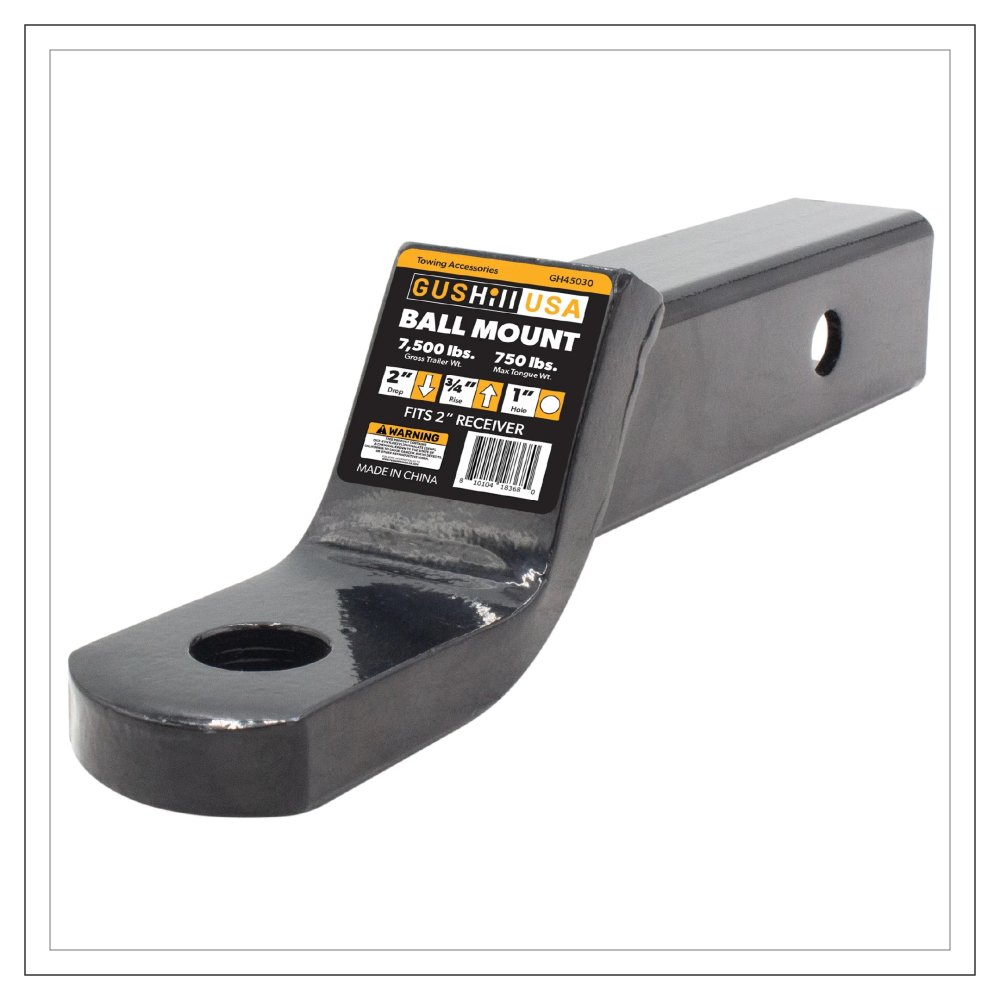 Hitch: 2" Drop / 1" Hole Gushill