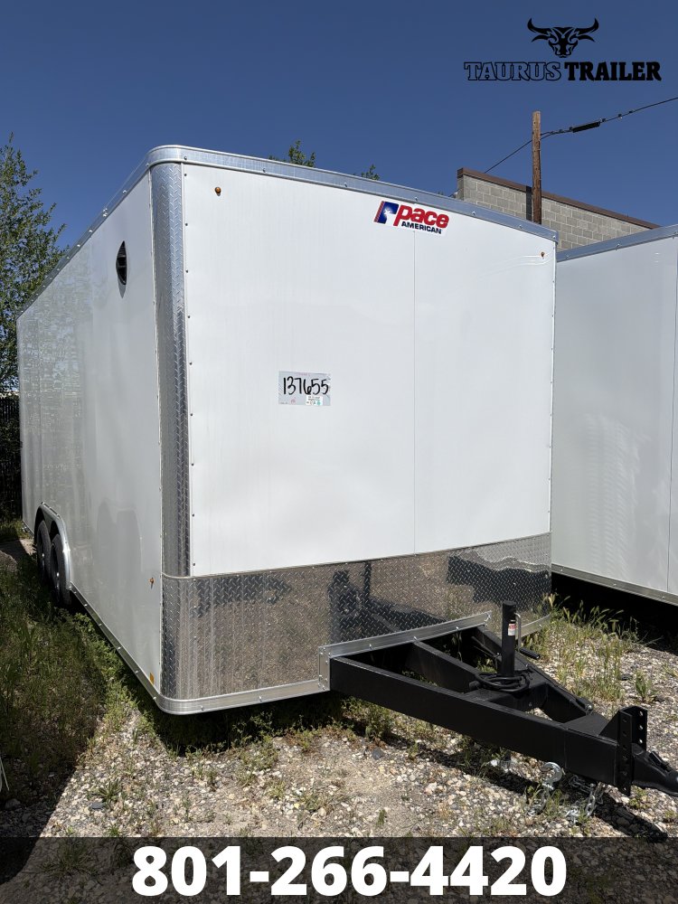 8.5x18 Pace American Enclosed Cargo solid rear door