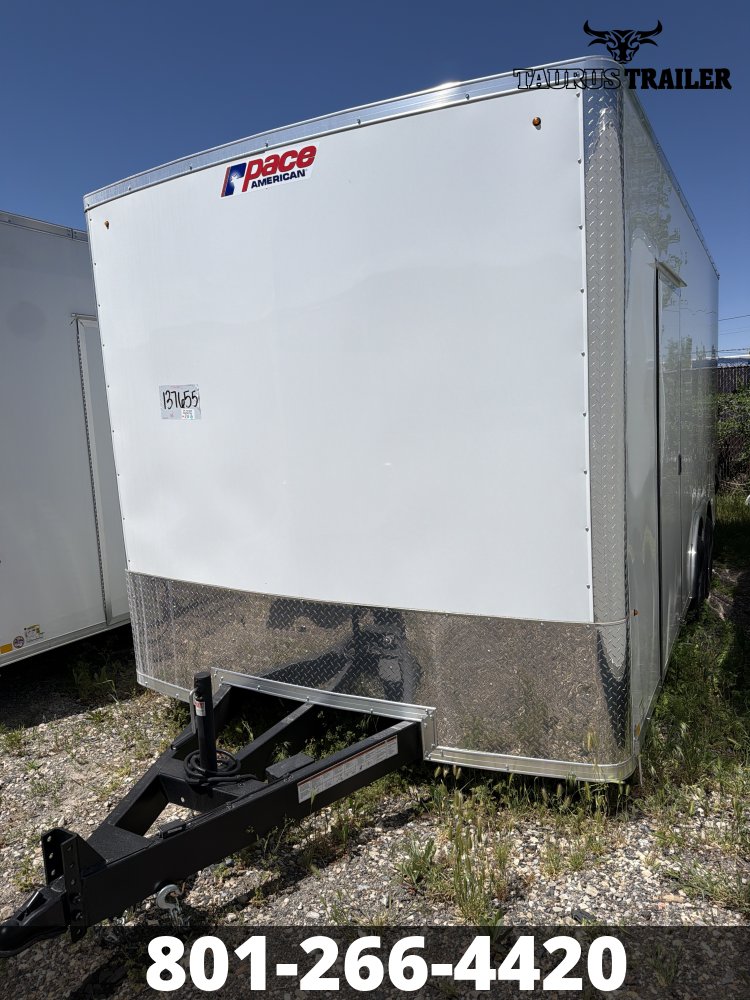 8.5x18 Pace American Enclosed Cargo solid rear door
