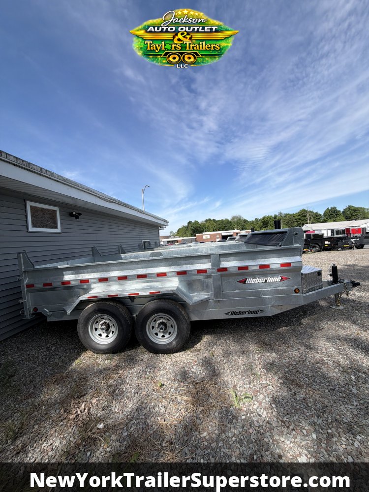 2026 Weberlane 82x14 Galvanized Dump Trailer 15.6K GVW w/Tarp Kit