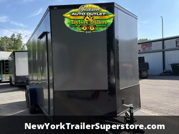 2026 Quality Cargo 7x16 w/ 7' Ceiling, Rear Wing, Black Out Package, PolyCore Sides