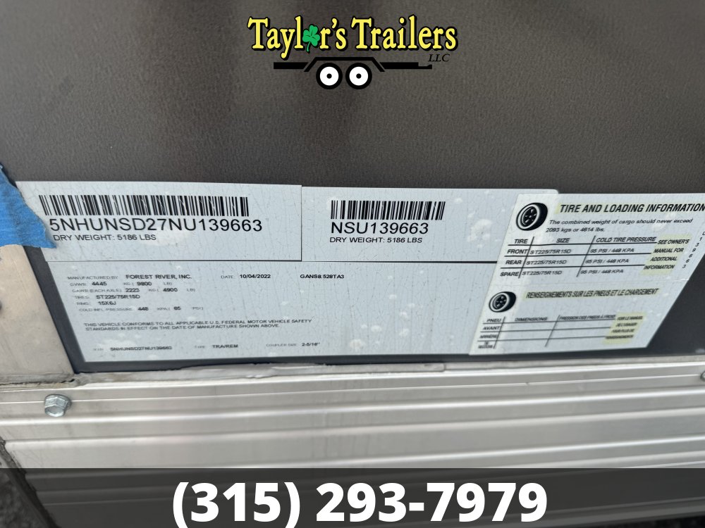 USED 2022 Cargo Mate 8.5 X 28'TA Car / Racing Trailer