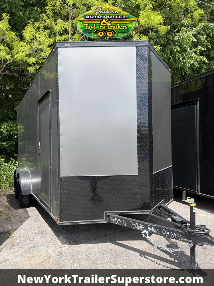 2026 Quality Cargo 7x16 w/ 7'5 Ceiling, Rear Wing, Escape Door, Blackout Package