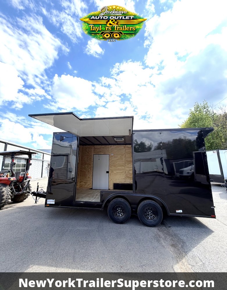 2026 Quality Cargo 7x16 w/ 7'5 Ceiling, Rear Wing, Escape Door, Blackout Package