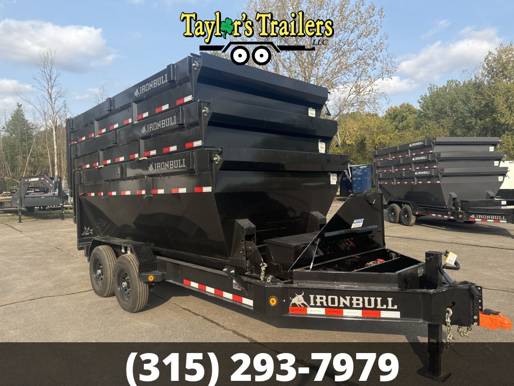 2025 Iron Bull 83x14ft 14k GVW Dump Bumper Pull Roll Off w/ Three 14 yard Bins