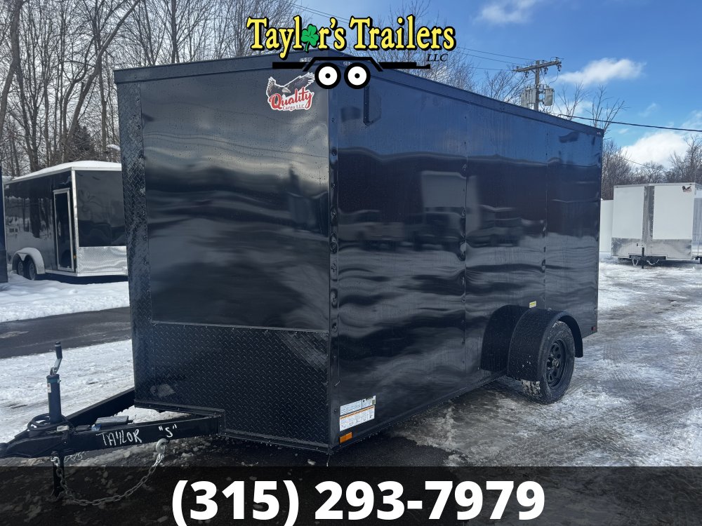 2025 Quality Cargo 7x12 Sa 3,500Lb Gvw With 6'3 Ceiling With Black Out Package