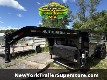 2026 Iron Bull 83x16 DTG Gooseneck Dump 15k GVW w/ 48" Sides & Tarp Kit