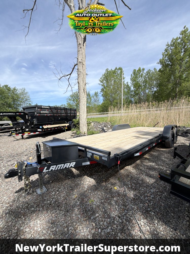 2026 Lamar 83x22 Flatbed Car Hauler 9,990 GVWR