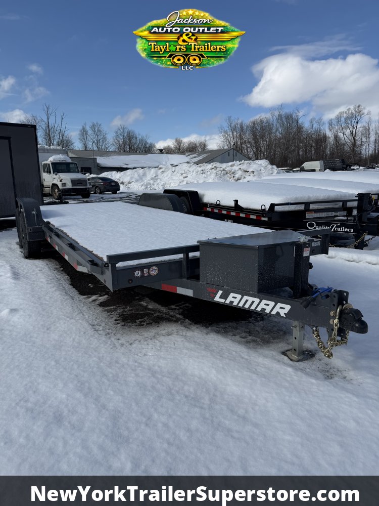 2026 Lamar 83x22 Flatbed Car Hauler 9,990 GVWR