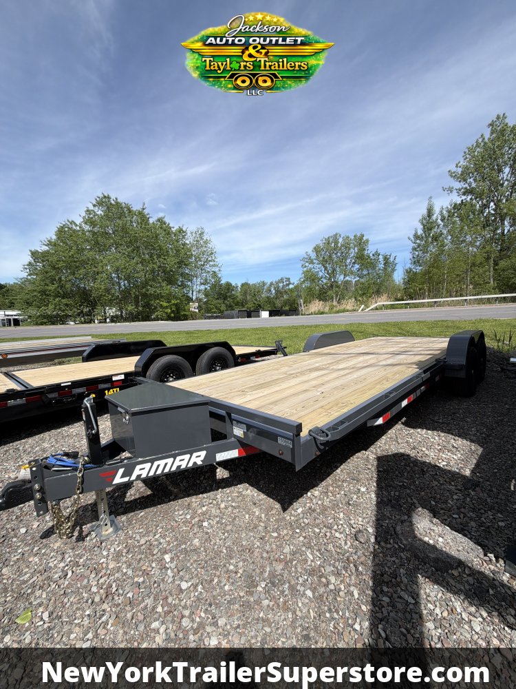 2026 Lamar 83x22 Flatbed Car Hauler 9,990 GVWR