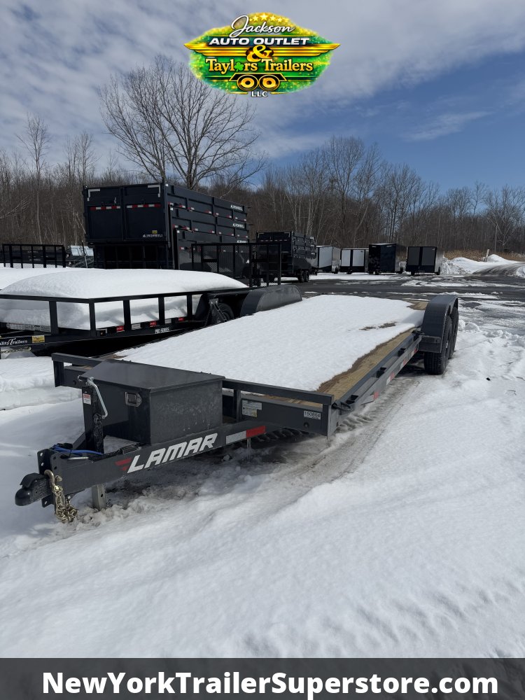 2026 Lamar 83x22 Flatbed Car Hauler 9,990 GVWR