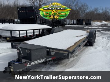 2026 Lamar 83x22 Flatbed Car Hauler 9,990 GVWR