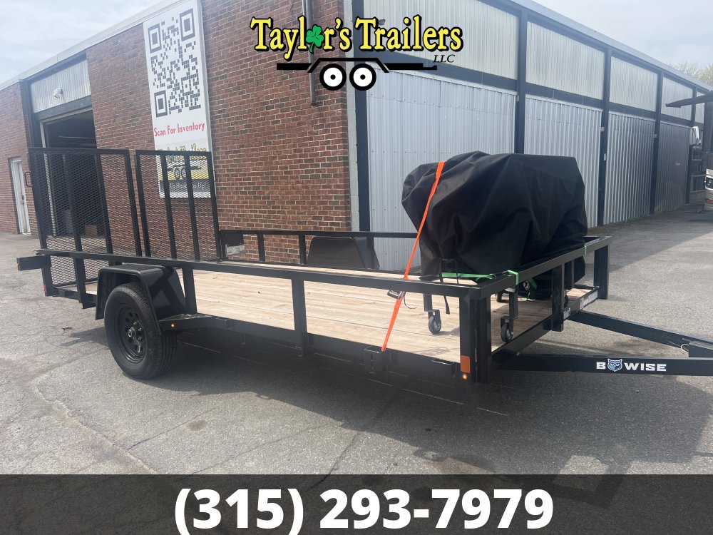 USED 2023 BWISE 6X14 Single Axle 2990 GVW Utility Trailer