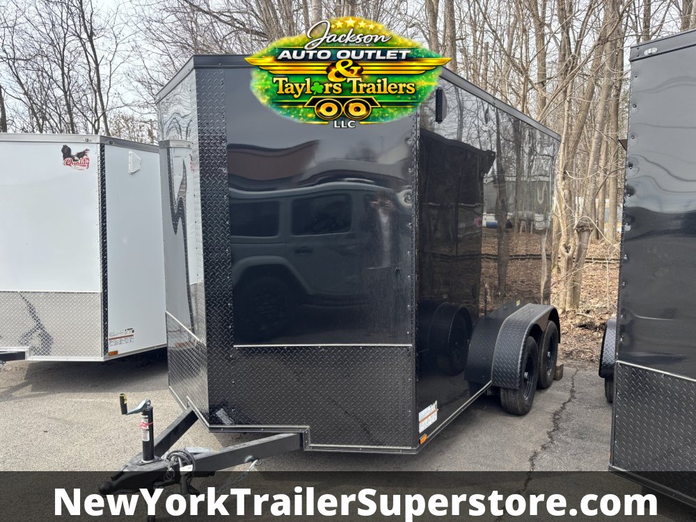 2026 Quality Cargo Trailer 7X12TA w/ 7' Ceiling, Rear Wing with Lights, and Blackout Package