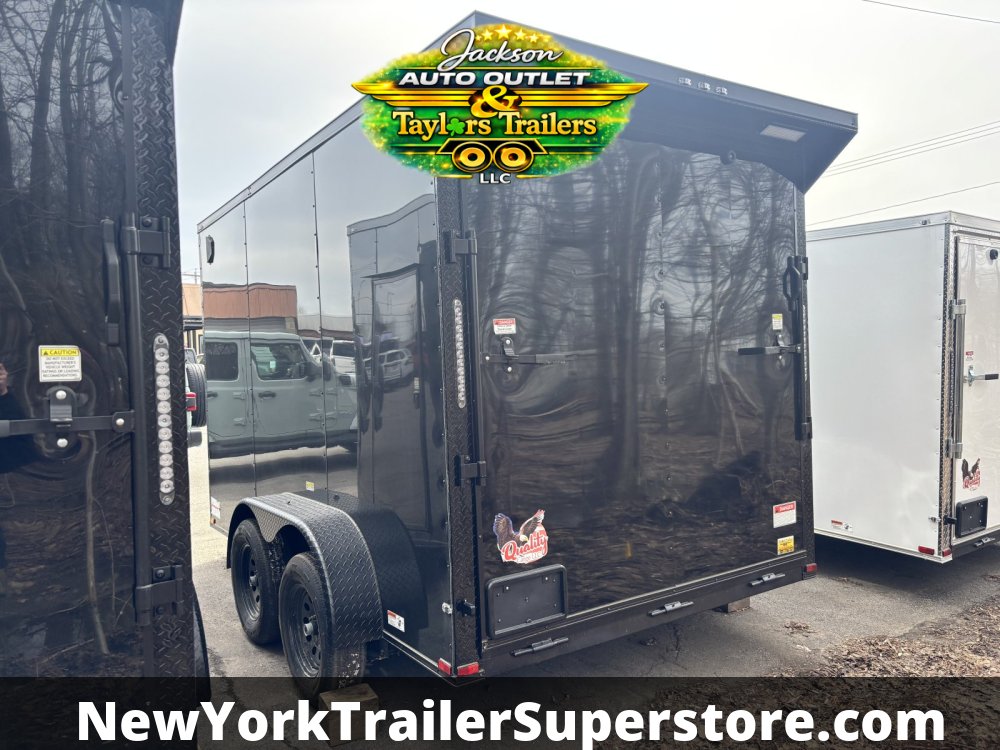 2026 Quality Cargo Trailer 7X12TA w/ 7' Ceiling, Rear Wing with Lights, and Blackout Package