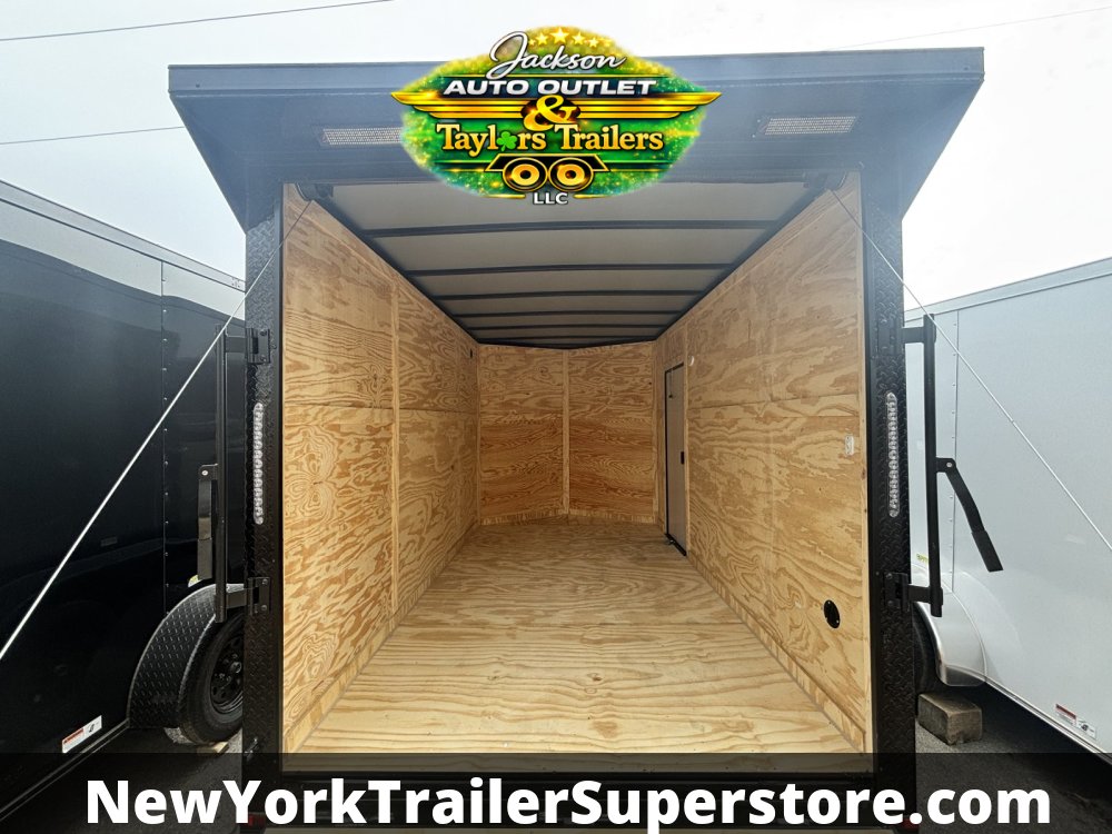2026 Quality Cargo Trailer 7X12TA w/ 7' Ceiling, Rear Wing with Lights, and Blackout Package