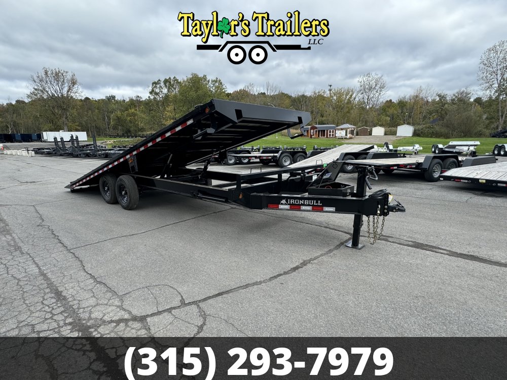 2025 Iron Bull 102X24 14K GVW Tilt Deck Over Equipment Trailer